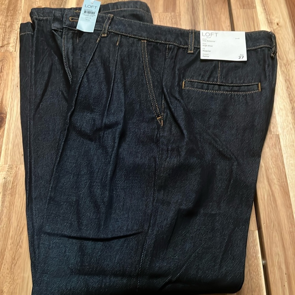 New with tag loft palazzo high rise regular fit 27 petite jean